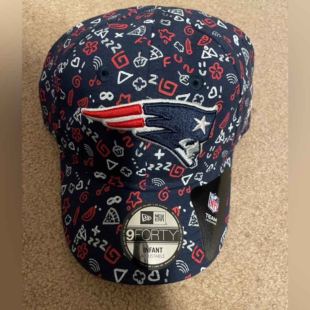 New England Patriots Unisex Infant New Era 9FORTY A- pizza football music design